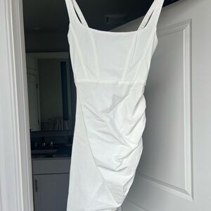 Elegant White Asymmetrical Dress